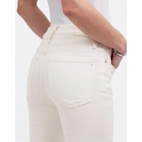 Madewell Kick Out Crop Jeans Pure White Size 24 NWT - Picture 5 of 9